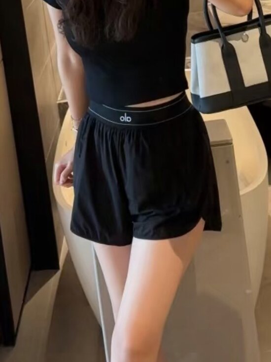 ALO Yoga Pants - NWT 🎯 Alo Yoga Match Point Short,Black High-Waisted Shorts Athleisure/Sports